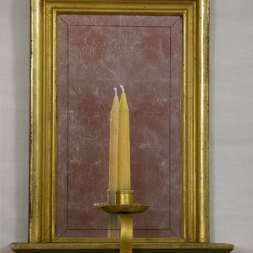 22kt gilded candle sconce