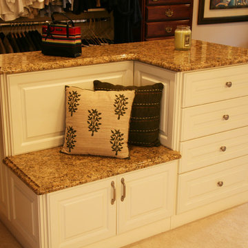 An Earthtone Master Bath and Closet in Lakewood
