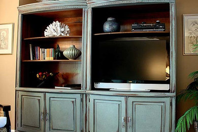 Verdigris Finished Cabinets