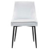 Viscount Vegan Leather Dining Chairs, Set of 2, Black White