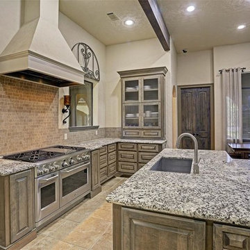 Transitional Mediterranean Style Custom Home on Acreage in Richmond, Texas