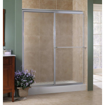 CRAFT + MAIN TDSS6070-OB Tides 70"H x 60"W Sliding Framed Shower - Silver