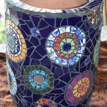 Plant Pots Mosaics Painted
