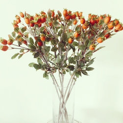 Orange rosehip berries - Artificial Flowers, Plants & Trees