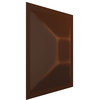 Diane EnduraWall Decorative 3D Wall Panel, 11.875"Wx11.875"H, Aged Metallic Rust
