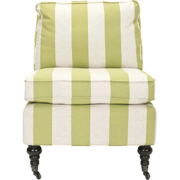 Randy Slipper Chair - White, Green