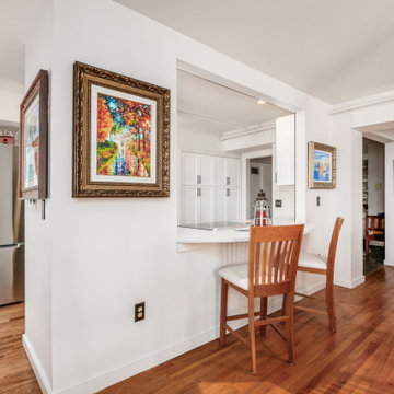 Galley Style Kitchen Remodel Done in Two-Tone Cabinets