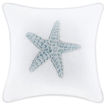 100% Cotton Square Pillow With Embroidery
