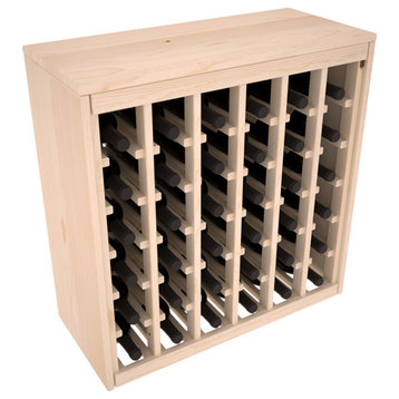 36-Bottle Deluxe,  Pine, Unstained