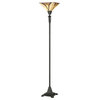 Luxury Mediterranean Tiffany Floor Lamp, Valiant Bronze, UQL7102