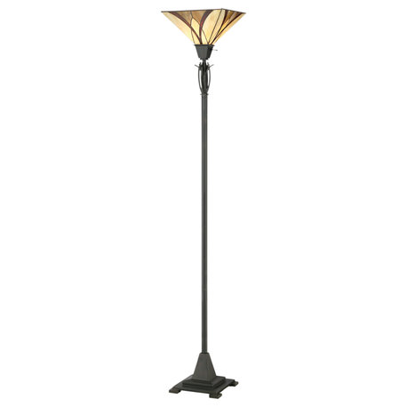 Luxury Mediterranean Tiffany Floor Lamp, Valiant Bronze, UQL7102