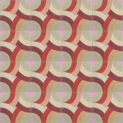 Salmon Swirl Cement Tile - Wall And Floor Tile