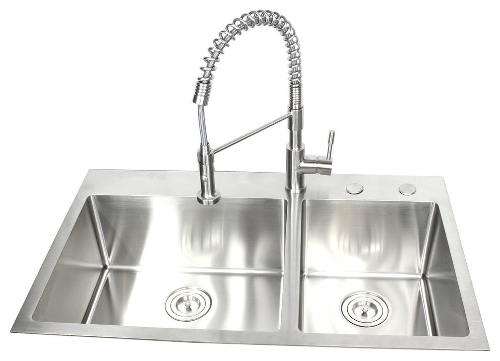 36" Drop-In/Top-Mount Stainless Steel Single Bowl Kitchen Sink