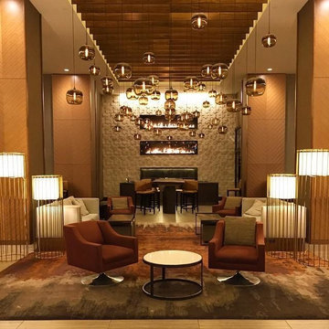 Acucraft Custom Gas Linear Stacked Fireplaces - The Grand Hyatt - Denver, CO