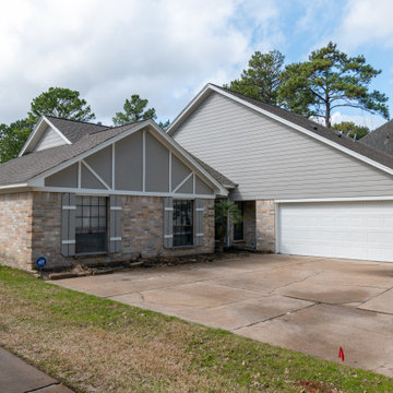 Full Hardie Plank Re-side with Sherwin Williams Emerald Paint