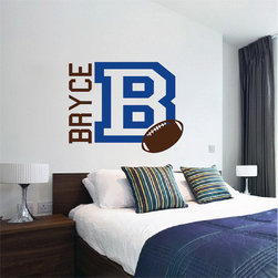 Football Monogram - Wall Decals