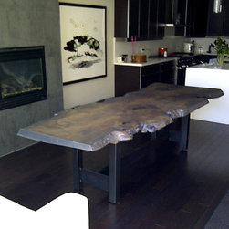 Stained Live Edge Maple Table - Kitchen And Dining Furniture