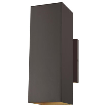 Pohl Medium 2-Light Outdoor Wall Lantern, Bronze