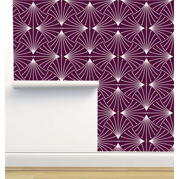 Libby Maroon Wallpaper, Sample 12"x8"