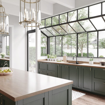 Kitchen full of natural light