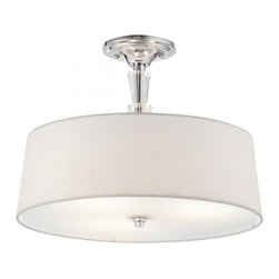 Chrome Finish Kichler Lighting Crystal Persuasion 3 Bulb Semi Flush Mount - Lighting