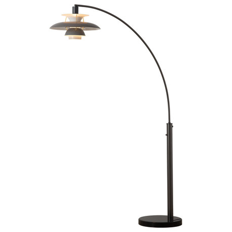 Palm Springs 1 Light Arc Floor Lamp, Gunmetal