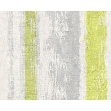 Textured Wallpaper Wood Wall, 944251, Green Gray Yellow, 1 Roll