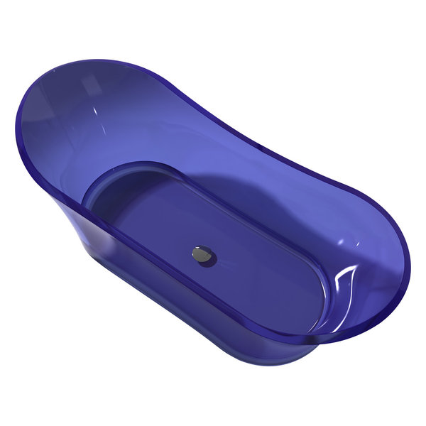 ANZZI Azul 5.8 ft. ANZZI Stone Center Drain Freestanding Bathtub, Indi