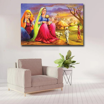 Indian Village Women Painting