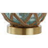 Andrews 21.5" LED Glass and Rope Table Lamp, Brown and Aqua