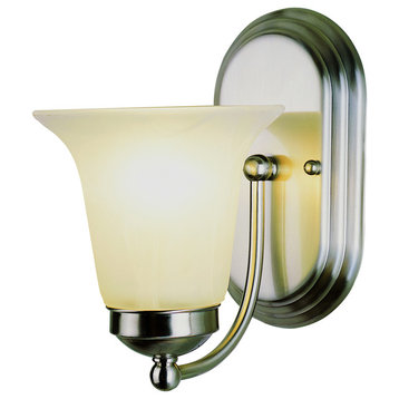 Rusty 1 Light Wall Sconce in Brushed Nickel with Marbleized