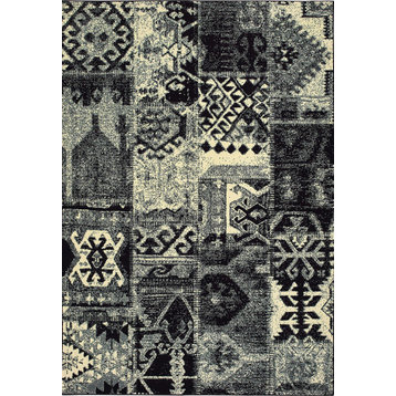 Oriental Weavers Luna 1804K 3'10"x5'5" Black/Ivory Rug