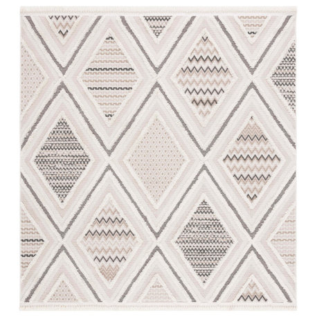 Safavieh Urban Collection URB202 Rug, Grey/Ivory, 6'7" Square