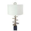 Agate 1 Light Table Lamp, Gray and Black With White