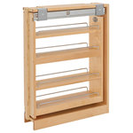 Rev-A-Shelf - Wood Base Filler Pull Out Organizer for New Kitchen With Soft Close, 6" - Rev-A-Shelf's fillers revolutionized otherwise wasted space in your kitchen. Normally a "filler" or extra space is simply covered up with a decorative front for either your wall (upper) or base (lower) cabinets, but with Rev-A-Shelf's line of fillers, it turns that otherwise wasted space into usable space.  Fillers are intended to be installed in-between (2) cabinets in new kitchen cabinet construction and will not work in existing kitchen cabinets.  Fillers are available in different widths and heights. (always good to consult with a kitchen designer to incorporate into your new kitchen.)
