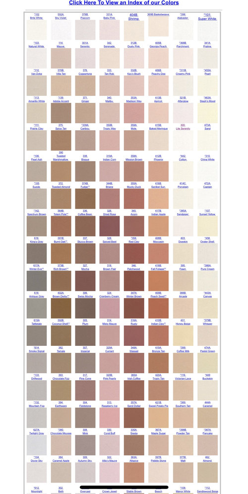 Dryvit Color Chart