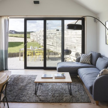 Open plan sitting and dining room.