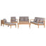 Pataja 5-Piece Brown Outdoor Sofa Set