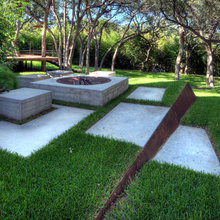 Corten Wall By The Garage