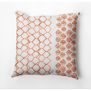 Honeycomb Split Rug Outdoor Pillow, 16"x16"