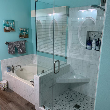 Custom Blue Themed Bathroom