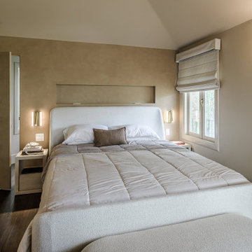 Burlingame Gate Warm Transitional Primary Bedroom • Atelier Noël