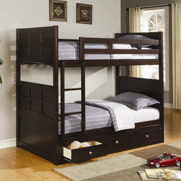 Jasper Twin Bunk Bed with Under Bed Storage Drawers - Coaster Co.