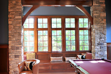 Elegant family room photo in Raleigh