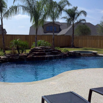 Freeform Pool with Waterfall