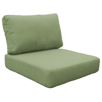 Covers for Low-Back Chair Cushions 6 inches thick, Cilantro
