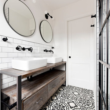 Eclectic Industrial Bathroom Remodel