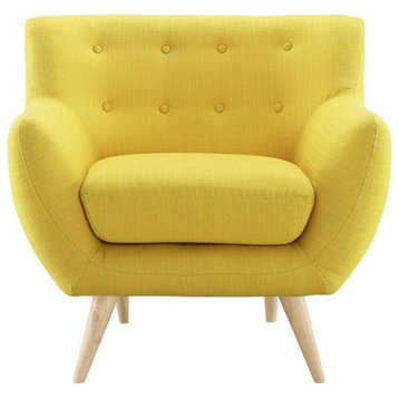 Wiley Upholstered Fabric Armchair, Sunny