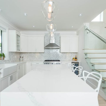 White Sleek Interior Custom Home