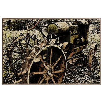 Rusted Tractor Birch Wood Print